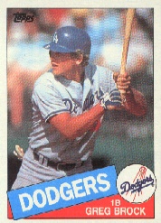 1985 Topps Baseball Cards      753     Greg Brock